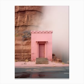 Pink House In The Desert Canvas Print