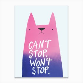 Can'T Stop Cat Canvas Print