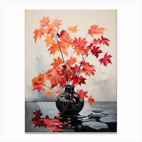 Bouquet Of Autumn Blaze Maple Flowers, Autumn Fall Florals Painting 1 Canvas Print