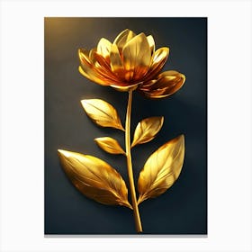 Golden Flower Canvas Print