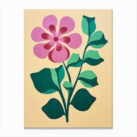Cut Out Style Flower Art Lilac 3 Canvas Print