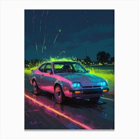 Neon Car Canvas Print Canvas Print