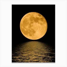 Full Moon Over Water - Mystic Moon poster 1 Canvas Print
