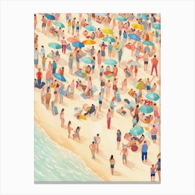 Happy Summer Day On The Beach Canvas Print
