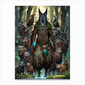 Wolf In The Woods Canvas Print