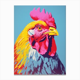 Andy Warhol Style Bird Chicken 8 Canvas Print