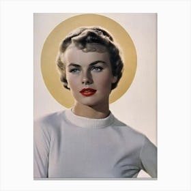 Jean Seberg Retro Collage Movies Canvas Print