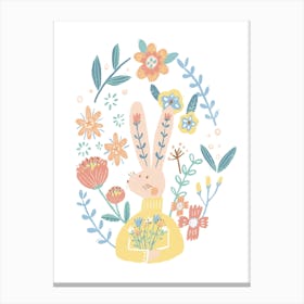 Flora Bunny Canvas Print