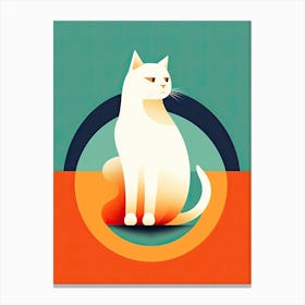 Cat In A Circle Canvas Print