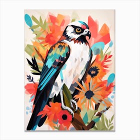 Bird Painting Collage Osprey 2 Canvas Print