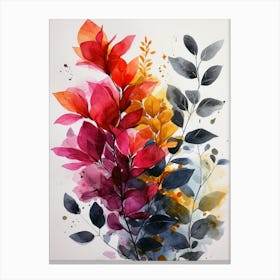 Watercolor Of Flowers Canvas Print