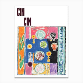 Cin Cin Poster Summer Wine Matisse Style 3 Canvas Print