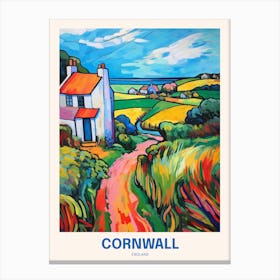Cornwall England 4 Uk Travel Poster Canvas Print