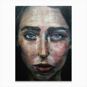 Woman With Blue Eyes Canvas Print