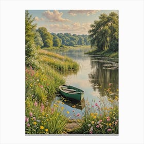 Serene Summer Lake Canvas Print