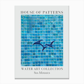 House Of Patterns Sea Mosaics Water 4 Canvas Print