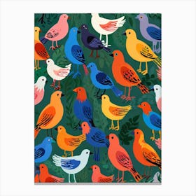 Colorful Birds Canvas Print