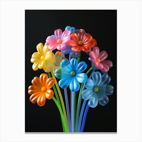 Bright Inflatable Flowers Forget Me Not 3 Canvas Print