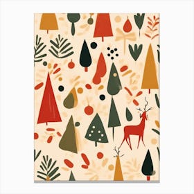 Christmas Tree Pattern Canvas Print