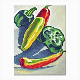 Jalapeno Pepper Fauvist vegetable Canvas Print