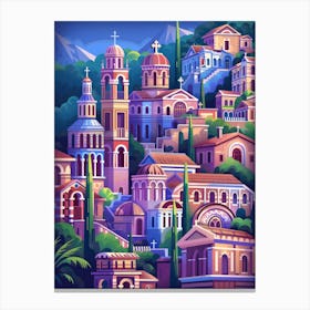 Greek Village 10 Canvas Print