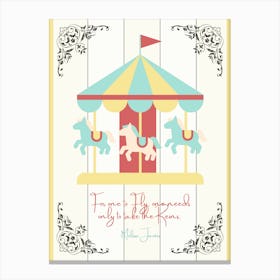 Nursery Carousel Poster Canvas Print