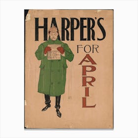 Harper S For April, Edward Penfield Canvas Print