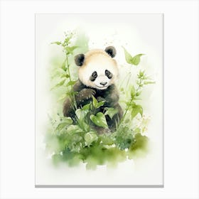 Panda Art Drawing Watercolour 4 Canvas Print