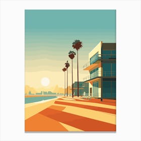Long Beach California Abstract Orange Hues 1 Canvas Print