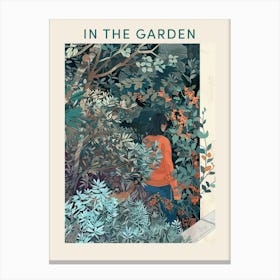 In The Garden Poster Green 12 Canvas Print