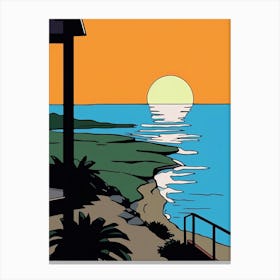 Minimal Design Style Of Malibu California, Usa 4 Canvas Print