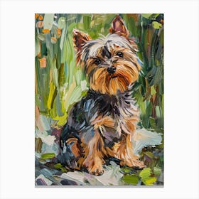 Yorkshire Terrier Acrylic Painting 4 Canvas Print