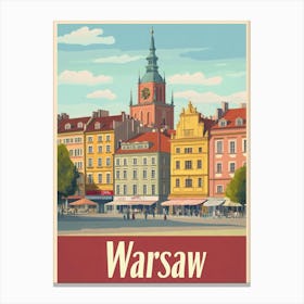 Aihrgdesign A Classic 1960s Travel Poster For Warsaw Leinwandbilder