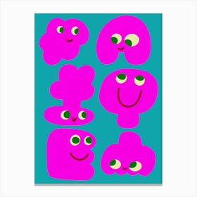 The Blobs (pink) Canvas Print