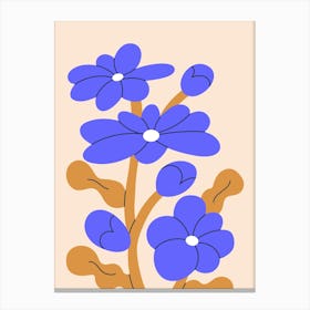 Blue Flowers 2 Canvas Print