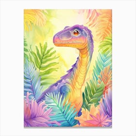 Rainbow Pastel Dimorphodon Dinosaur Canvas Print