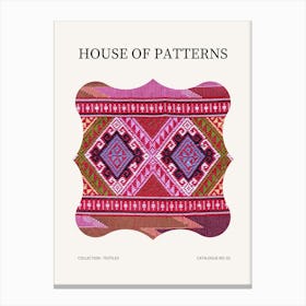 Textile Pattern Poster 3 Canvas Print