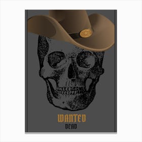 Cowboy Skull Canvas Print