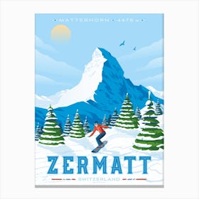 Zermatt Matterhorn Switzerland Canvas Print