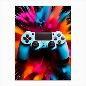 GamingArt, ControllerLove, NeonGlow, GamingVibes, ColorfulConsole, PlayfulPalette, DigitalJoy, ConsoleCreativity, TechTones, GamerHues, VibrantGaming, ControllerMagic, Game controller Poster, Gaming Vibes, Controller Art, Gaming Poster, Gaming Decor II Canvas Print