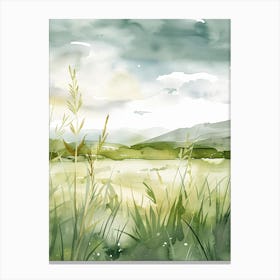 Watercolor Landscape Painting 21 Canvas Print