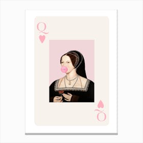 Anne Playing Card Canvas Print