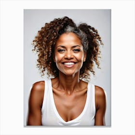 Smiling African American Woman Canvas Print