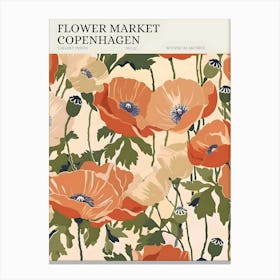 Flowers Market Copenhagen Canvas Print