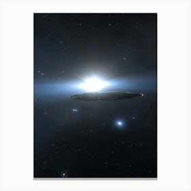 Spaceship In Space Canvas Print