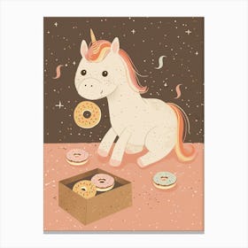 Unicorn & Rainbow Sprinkle Donuts 2 Canvas Print