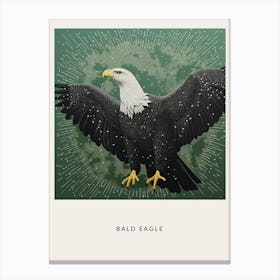 Ohara Koson Inspired Bird Painting Bald Eagle 2 Poster Canvas Print