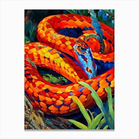 Western Coral Snake Painting Canvas Print