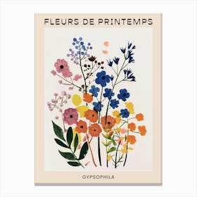 Spring Floral French Poster  Gypsophila 1 Canvas Print