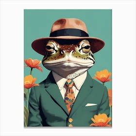 Frog In A Suit (25) Canvas Print
